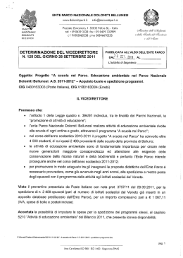 Scarica il documento - Parco Nazionale Dolomiti Bellunesi