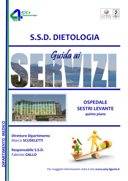 ssd dietologia - ASL 4 Chiavarese