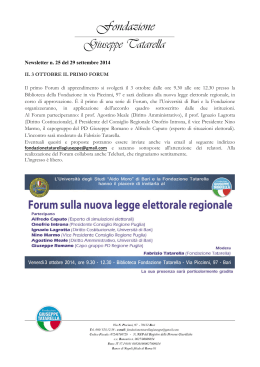 Newsletter n25 - Fondazione Giuseppe Tatarella