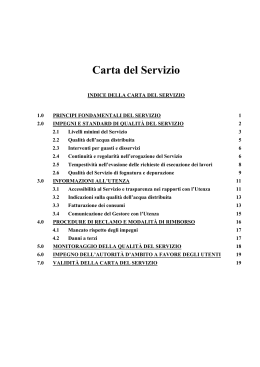 Carta del Servizio