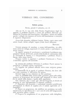 Verbali del I Congresso a Torino nel 1898