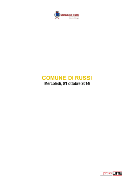 Il Sole 24 Ore - Comune di Russi