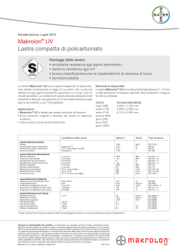 Makrolon® UV Lastra compatta di policarbonato