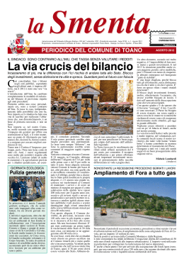 Giornale Comunale La Smenta agosto 2012