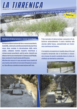 Opuscolo - Manufatti in cemento e impianti di depurazione