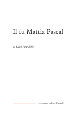 Il fu Mattia Pascal - Istituto E. Mestica Macerata