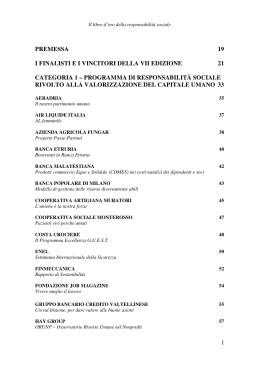 programma di responsabilit&agrave; sociale rivolto alla