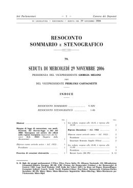 Resoconto in formato PDF - La Camera dei Deputati