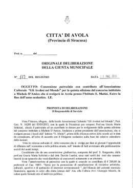 citta` di avola - Comune di Avola