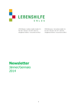 Newsletter - Lebenshilfe S&uuml;dtirol
