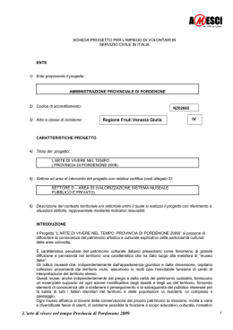L`arte di vivere nel tempo Provincia di Pordenone 2009