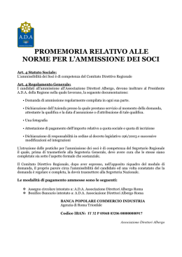 Domanda Ammissione Ada e Informativa