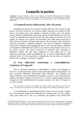 Leopardi - STUDI DI ESTETICA