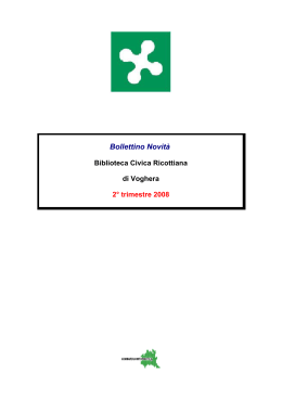 trimestre 2008 - Biblioteche Regione Lombardia