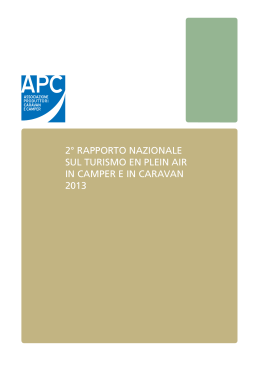 2° rapporto nazionale sul turismo en plein air in camper e in caravan