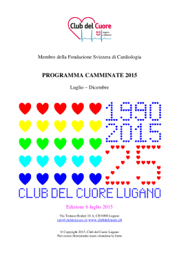 PROGRAMMA CAMMINATE 2015