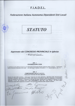 statuto - FIADEL Sardegna