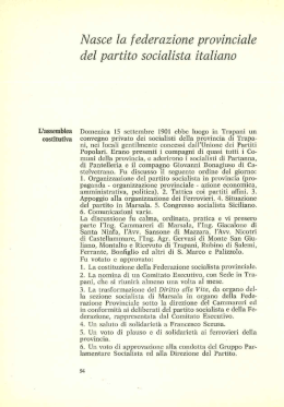 Nasce la federazione provinciale