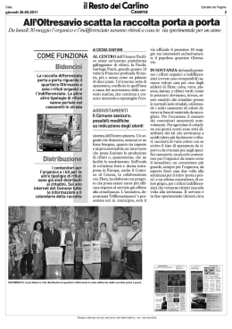 RASSEGNA STAMPA