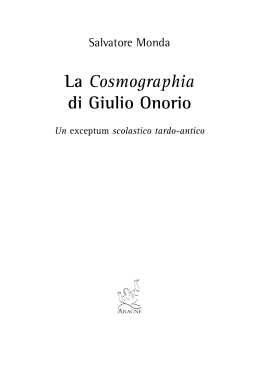 La Cosmographia di Giulio Onorio
