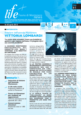 Newsletter 2 - 2012 - Life Fauna di Montenero