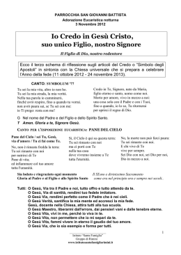 Io Credo in Ges&ugrave; Cristo - Istituto "Santa Famiglia"