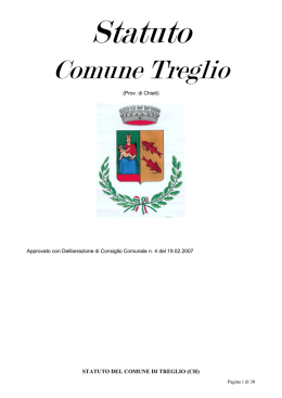 Lo Statuto Comunale