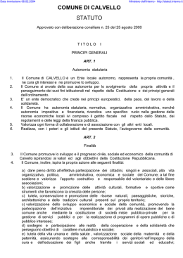 Statuto Comunale - Comune di Calvello