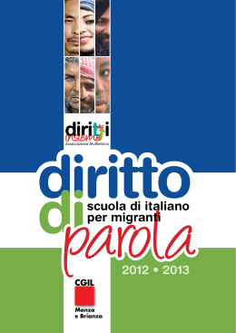 Opuscolo scuola di italiano per migranti 2012/2013