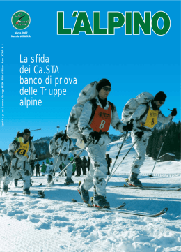 La sfida dei Ca.STA banco di prova delle Truppe alpine
