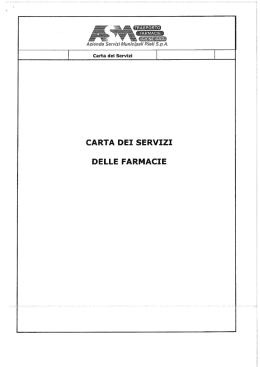 Carta dei servizi
