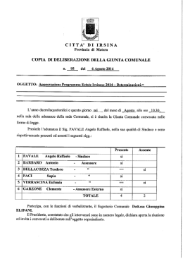 Delibera di G.C. n. 95-2014