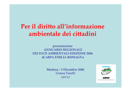 Presentazione Annuario 2006 - Tonelli - Arpae Emilia