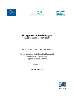 All. PR 1 E7 TE - II Rapporto di Monitoraggio
