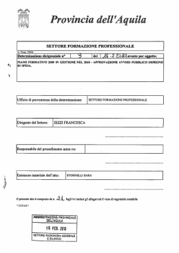 affidamento - Provincia dell`Aquila