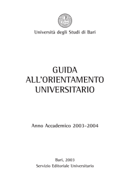 01 parte iniziale - Università degli Studi di Bari