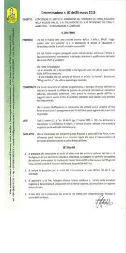 Scarica il documento - Parco Nazionale d`Abruzzo Lazio e Molise