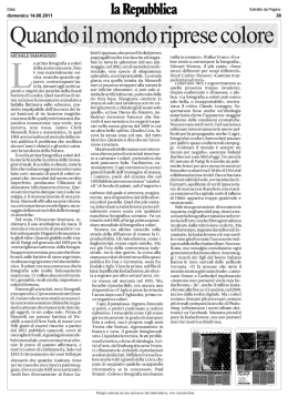 Quando il mondo riprese colore