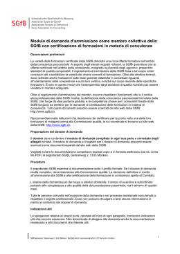 Modulo di domanda per membri collettivi