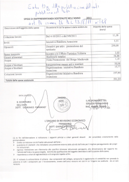 spese rappresentanza 2011 - Comune di Castelnuovo Val di Cecina