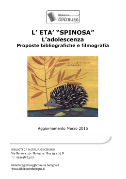 l` eta` &ldquo;spinosa&rdquo; - Comune di Bologna