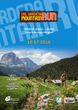 Opuscolo - Val Gardena Mountain Run