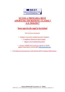 Modulo d`iscrizione Scarica il PDF