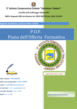 POF Piano dell`Offerta Formativa