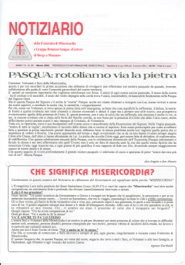 notiziario n&deg;25 - Fraternita di Misericordia di Borgo a Mozzano
