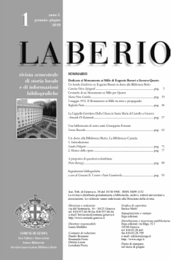 La Berio n 1 _2010 - Sistema Bibliotecario Urbano