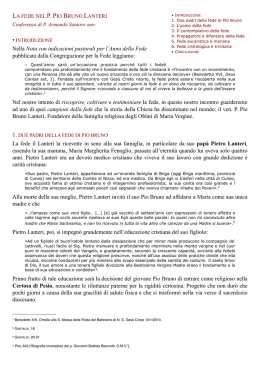 La fede nel P. Pio Bruno Lanteri - Giornate di ritiro ed esercizi
