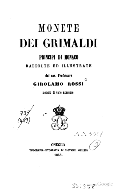 Monete dei Grimaldi principi di Monaco