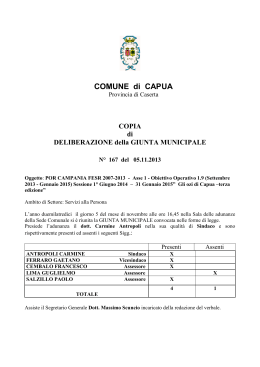 167 del 05.11.2013-POR Reg.Campania -Gli ozi di Capua
