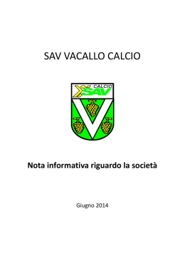 BLA BLA - SAV Vacallo Calcio